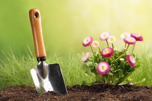 Hard landscaping and paving in a Merton garden